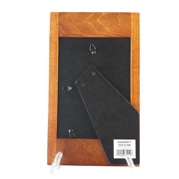 Aaron Brothers Walnut Thick & Thin Wood Photo Frame 5x7 Minimalist Contemporary - Picture 3 of 5